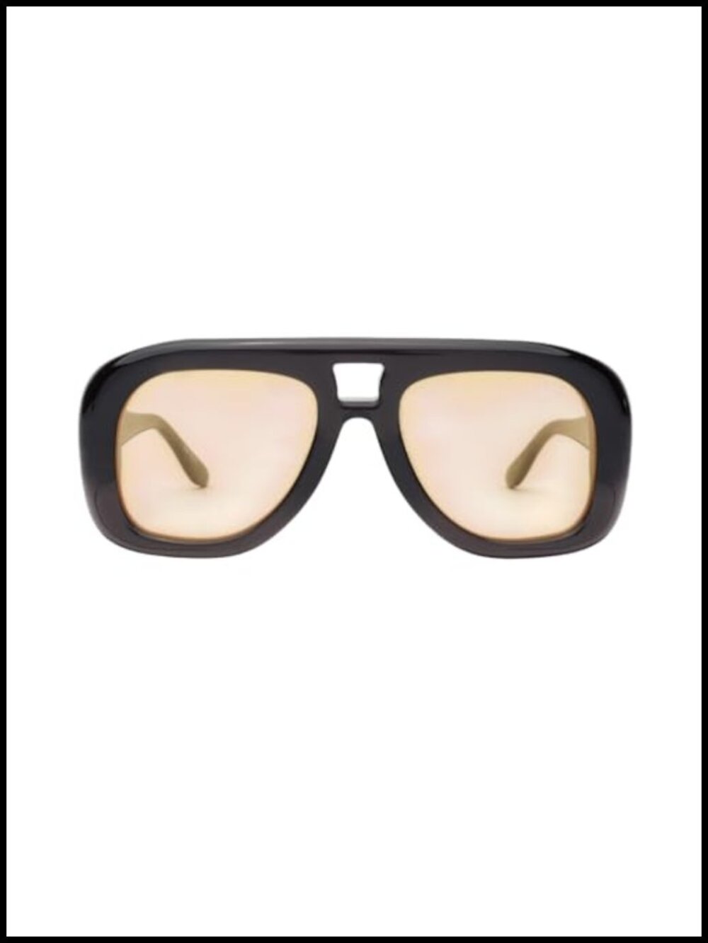 Chunky Aviator Sunglasses with Custom Etched Lens